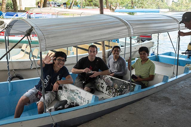 Boat filled with friends